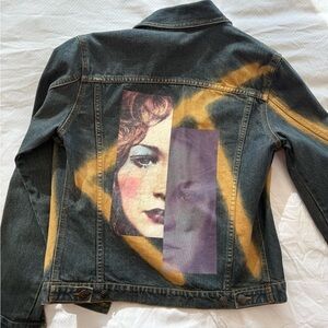 Denim Jacket with Graphic Print